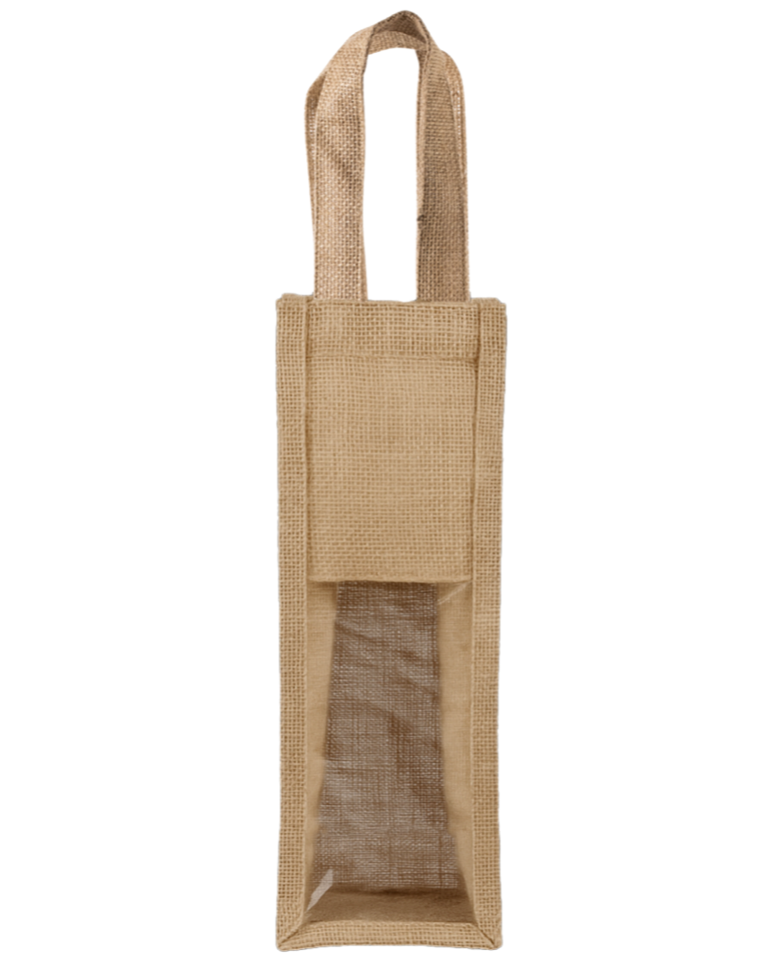 Flessentas van jute - KI0267 (exclusief fles)