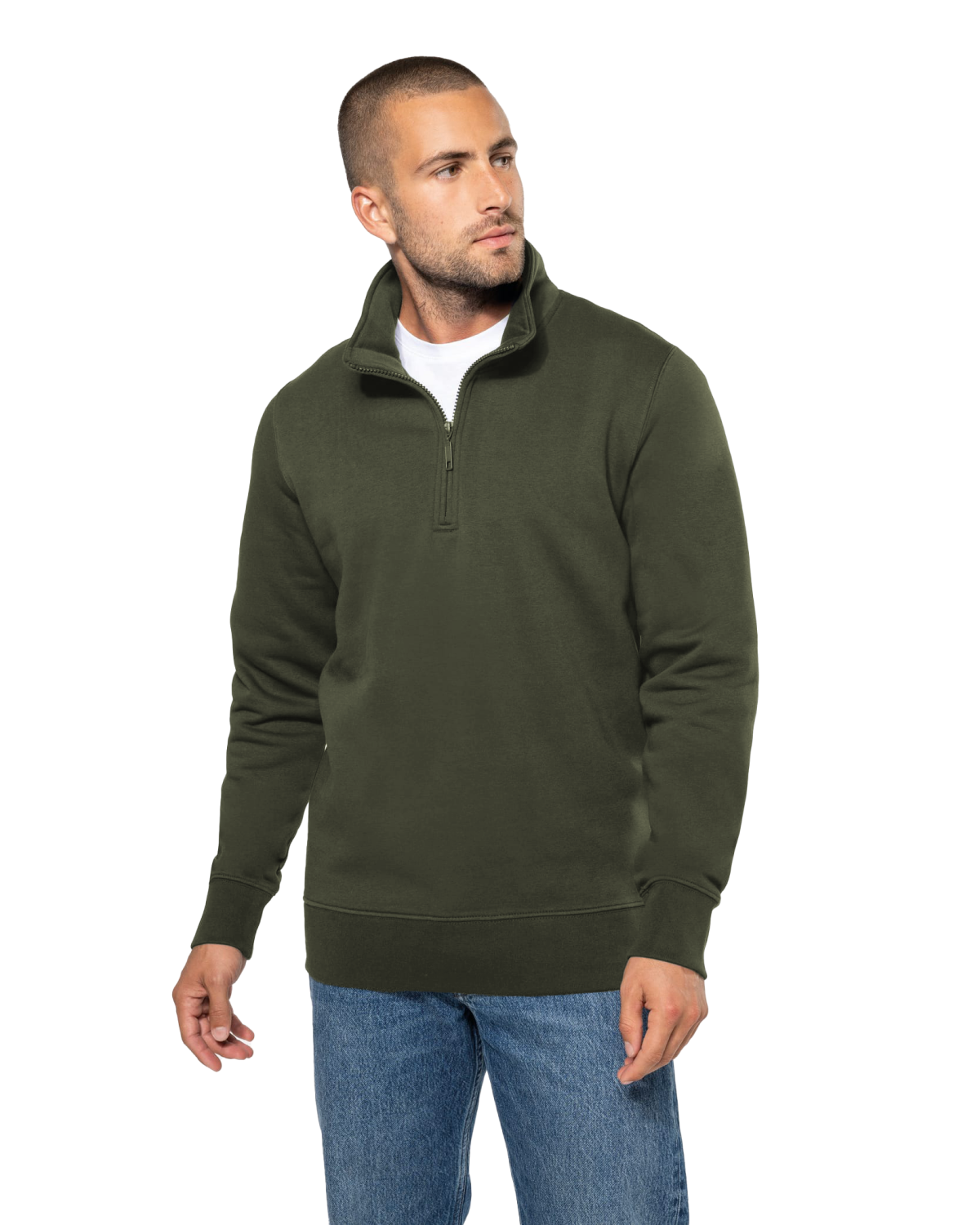 Sweater met ritskraag - K487