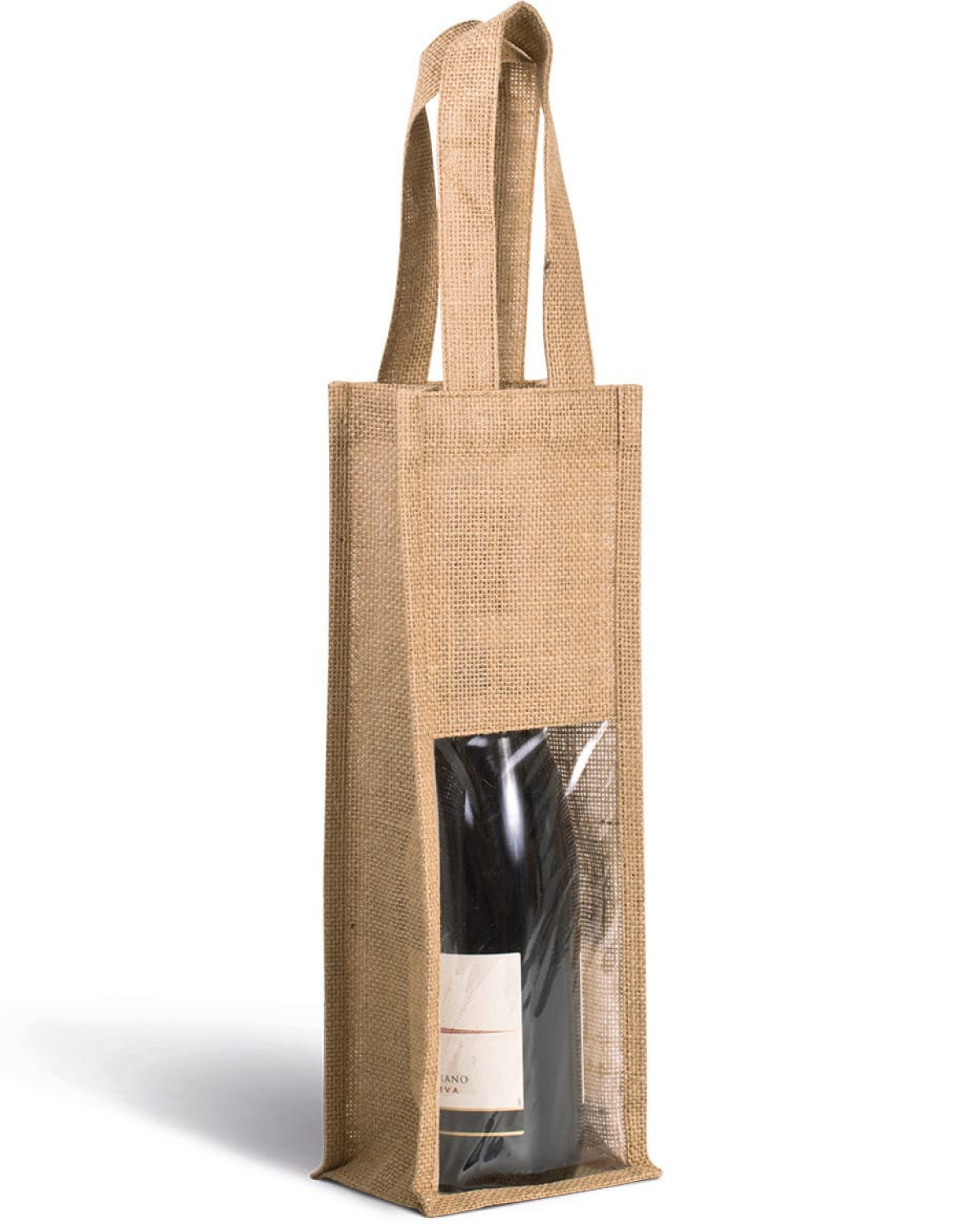 Flessentas van jute - KI0267 (exclusief fles)